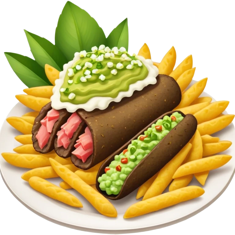 Lily of the valley flower with carne asada fries emoji