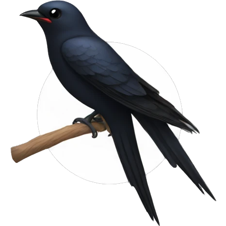 symbol black swallow emoji