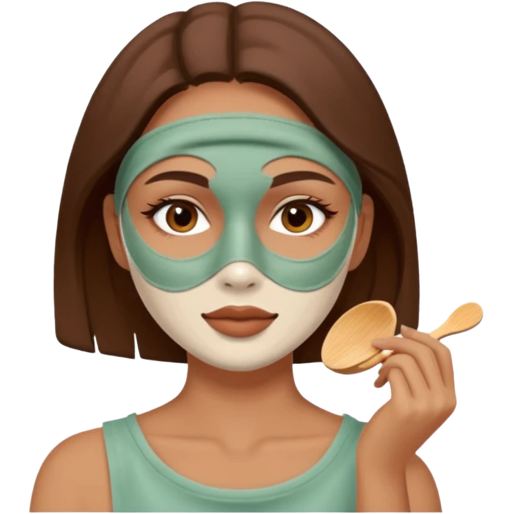 female doing a face mask emoji
