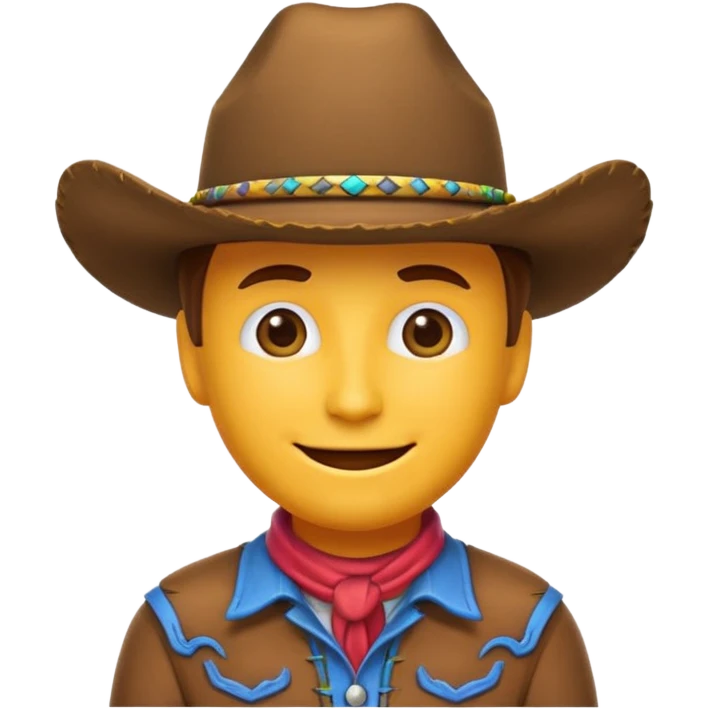 Cowboy emoji merget with other eomijs emoji