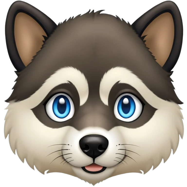 Wooly agouti husky with blue eyes and some black fur emoji
