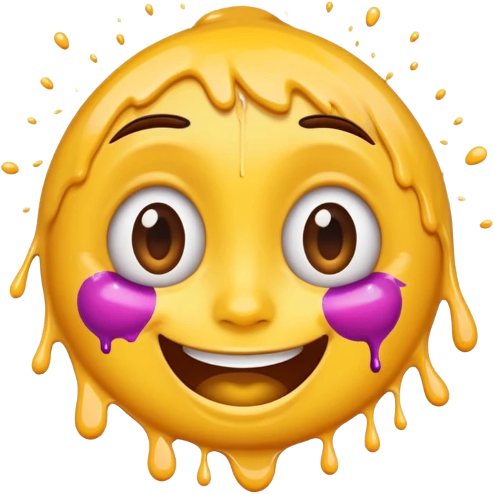 A joyful face emoji with wide eyes and a big smile, tears of laughter flowing. The face radiates positive energy, surrounded by vibrant splashes in dynamic brush strokes. emoji