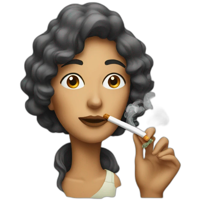 woman smoking cannabis emoji
