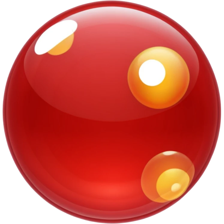 red transparent sparkling bubble emoji