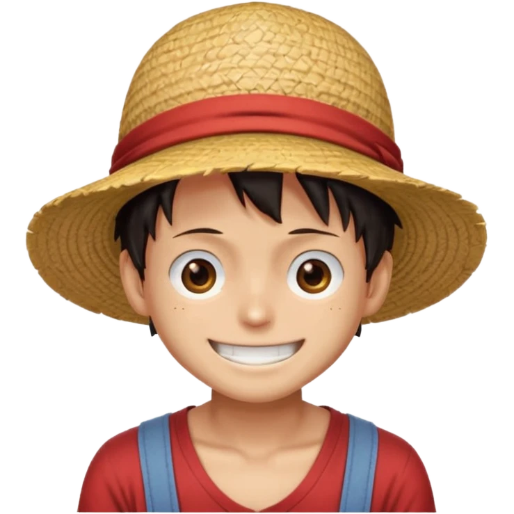Luffy smiling animie style emoji