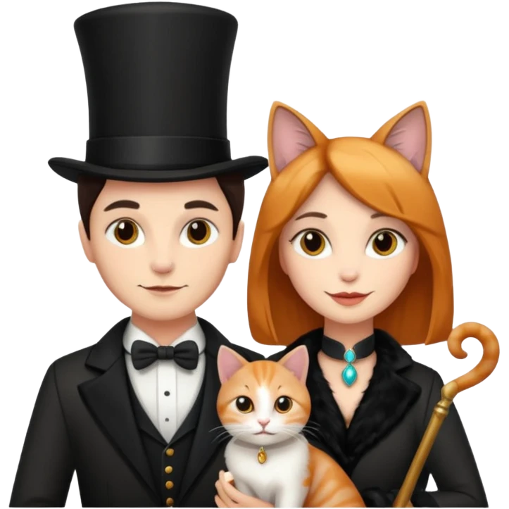 Kedi  çivcivmagician couple and their pet cat emoji