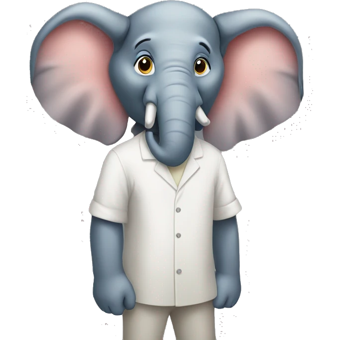 elepant stand as human emoji