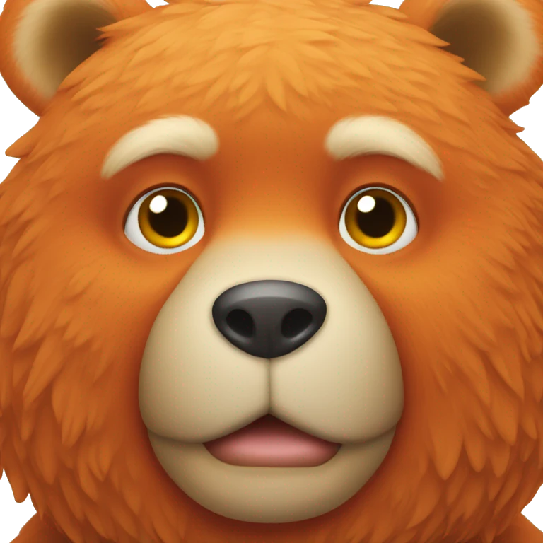Orange bear emoji