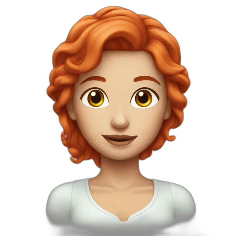 Pretty woman with red hair emoji