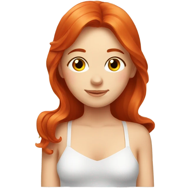 Red hair girl in spa relaxing  emoji