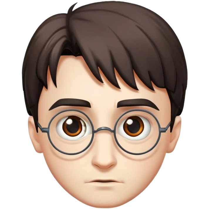 Harry Potter, between the eyebrows appear a scar  emoji