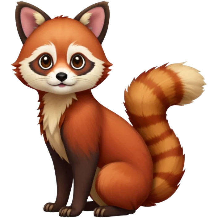 Cacomistle-tanuki-Red-Panda-caracal-animal-hybrid (full body) emoji