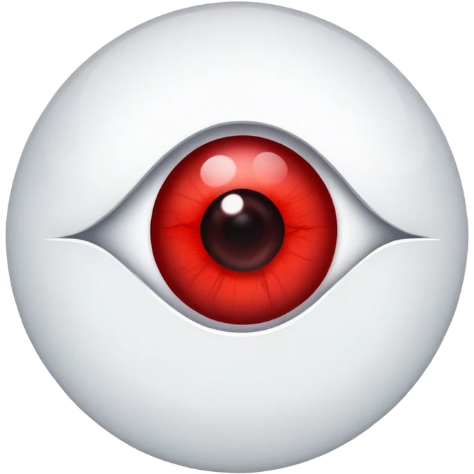 a red eye with a lighting emoji