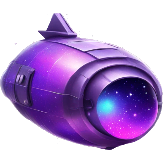 colorful purple sparkles spaceship emoji