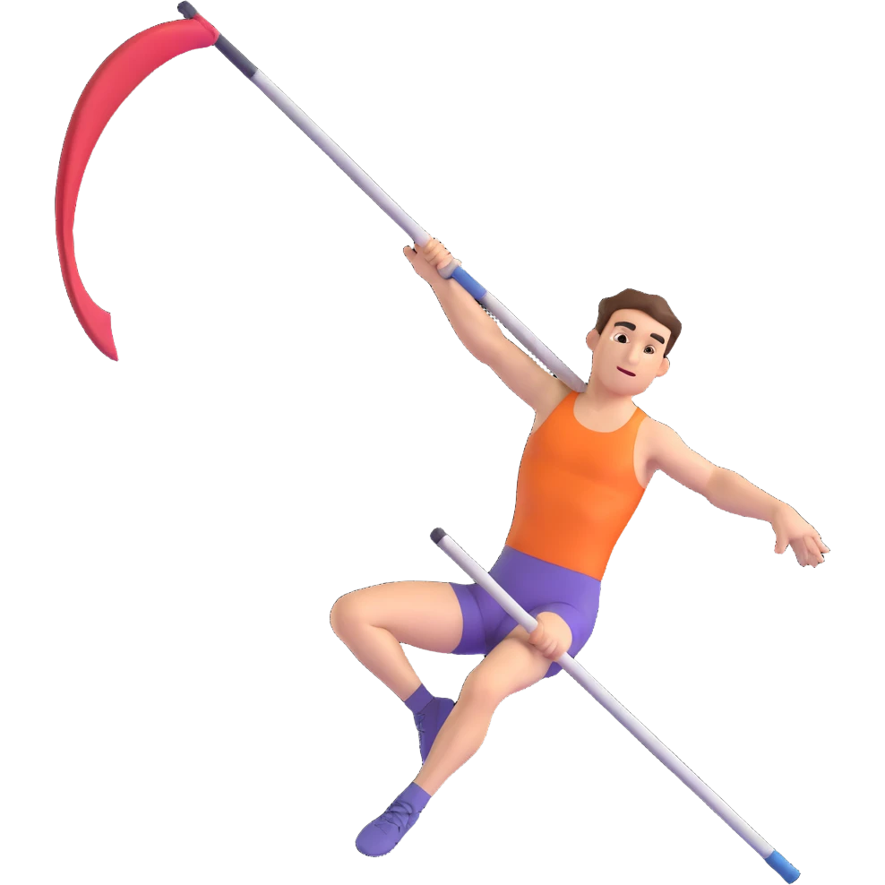 pole vaulting athlete icon or emoji emoji