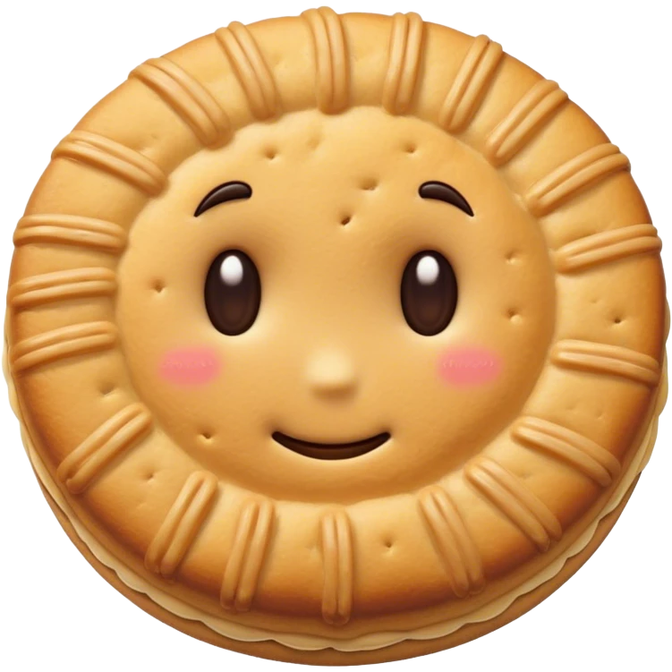 Hair in a biscuit emoji