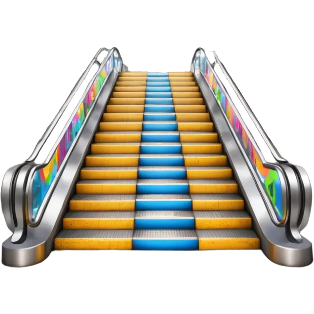 bright colorful underground metro station entrance with stairs and metro sign, no text emoji