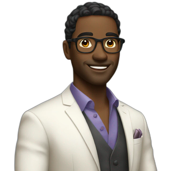 rich black guy emoji