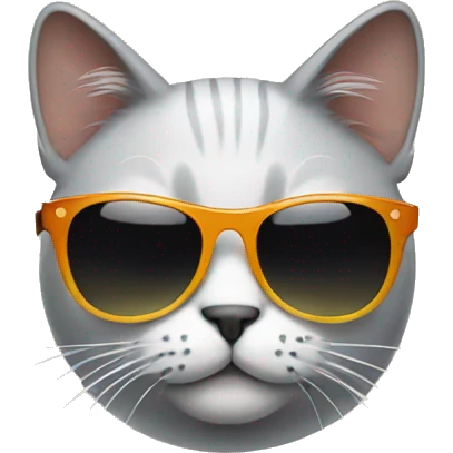 Cat with sunglasses emoji