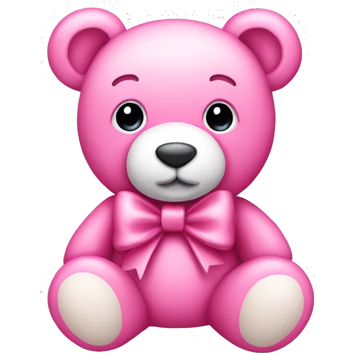 pink teddy with bow emoji
