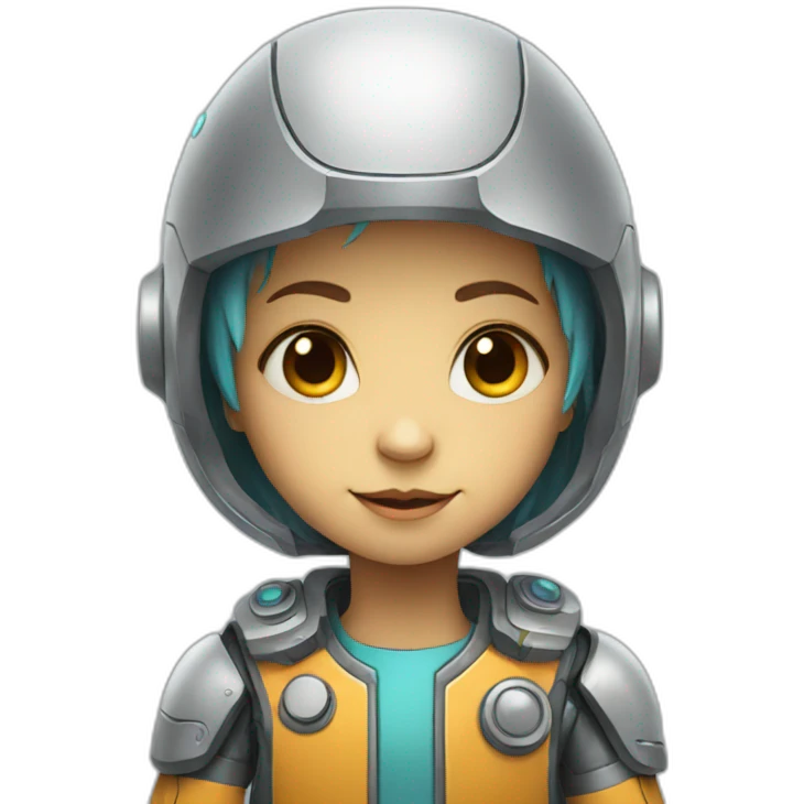 cute robot kid emoji