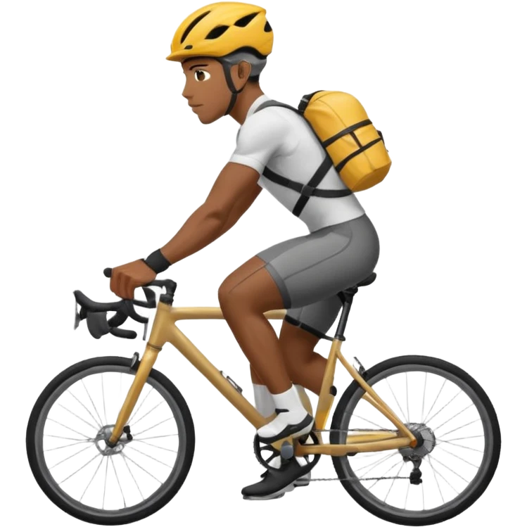 Urban Bike Courier black man  emoji
