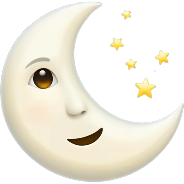 glowing half moon emoji