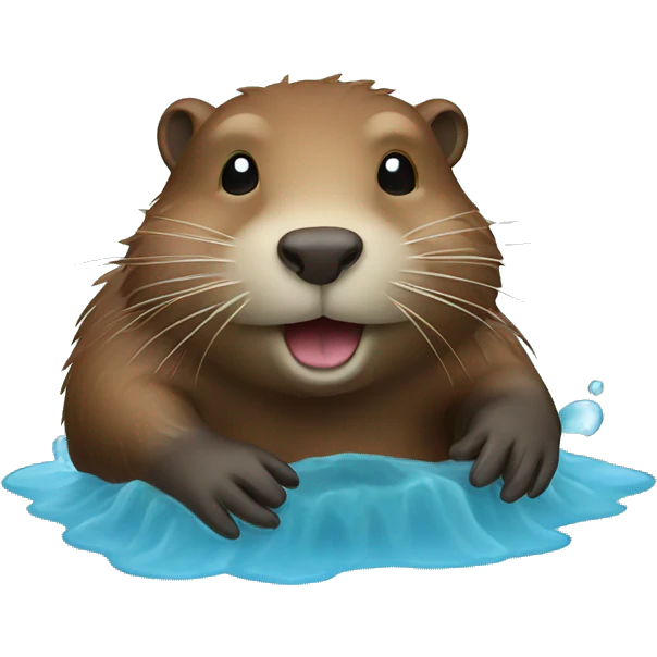 beaver in water emoji