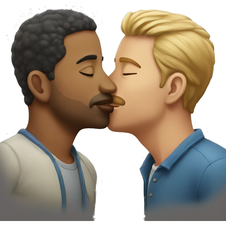 two men kissing emoji