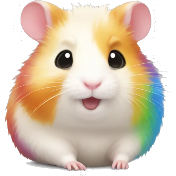 rainbow hamster emoji