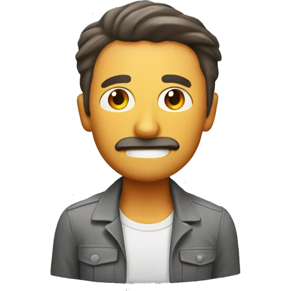 Un hombre derritiéndose del calor emoji