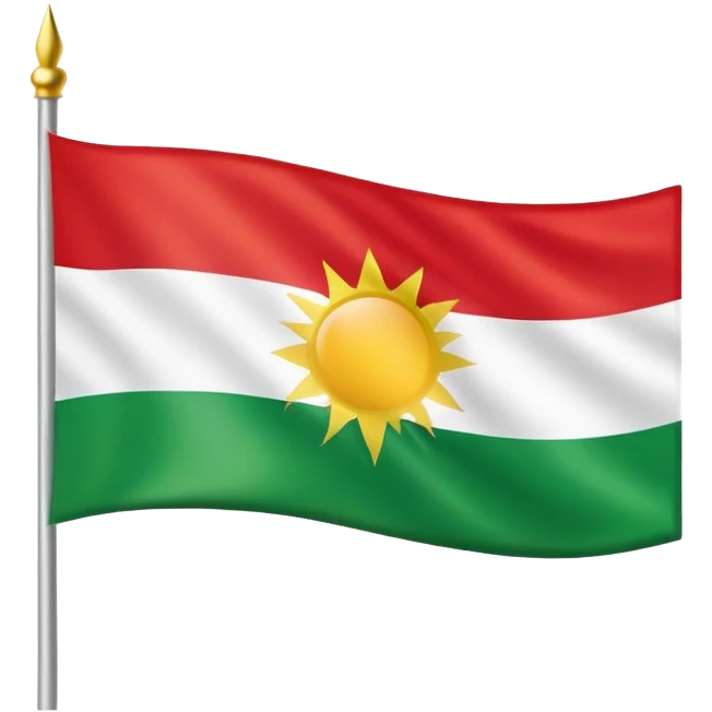 Kurdistan Flagge emoji