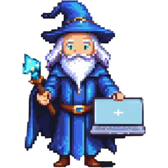 wizard with a laptop emoji