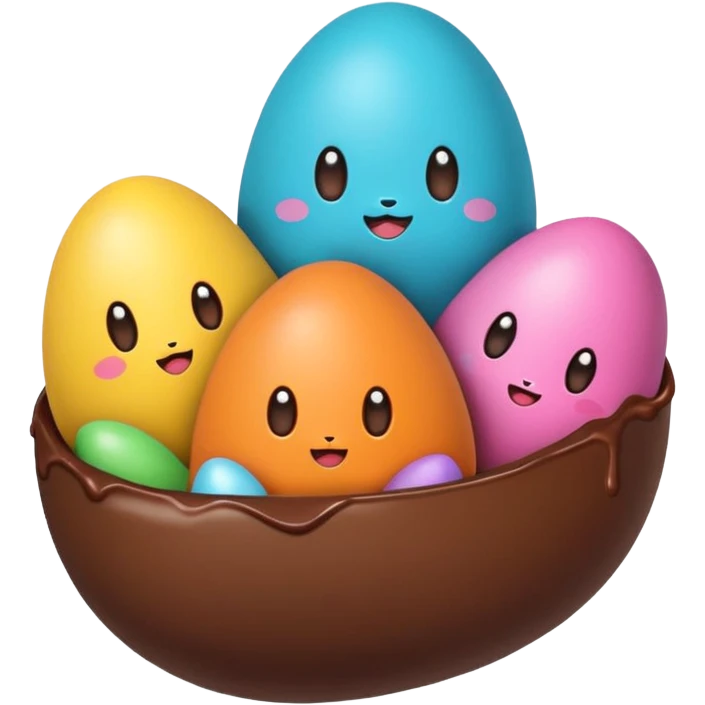 Uovo di pasqua kawaii emoji