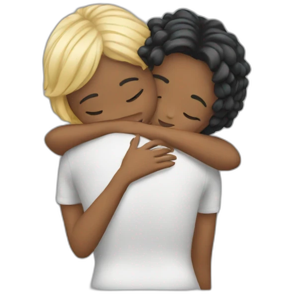 2 girls hug emoji