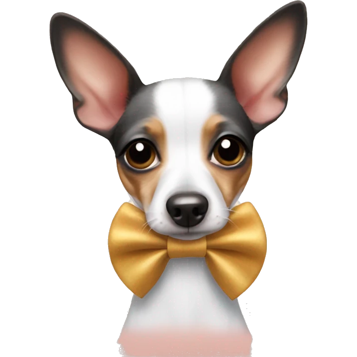 Rat terrier with bows emoji