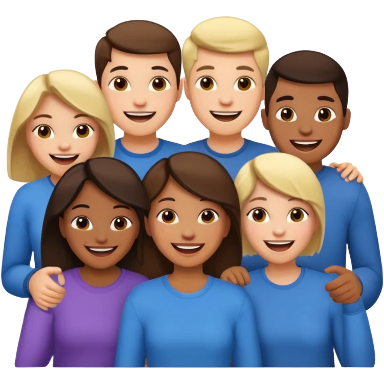 group of young people emoji