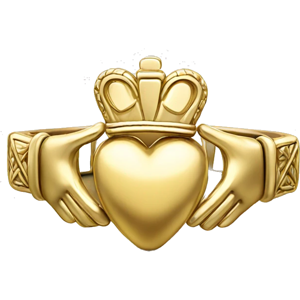 Gold claddagh ring  emoji