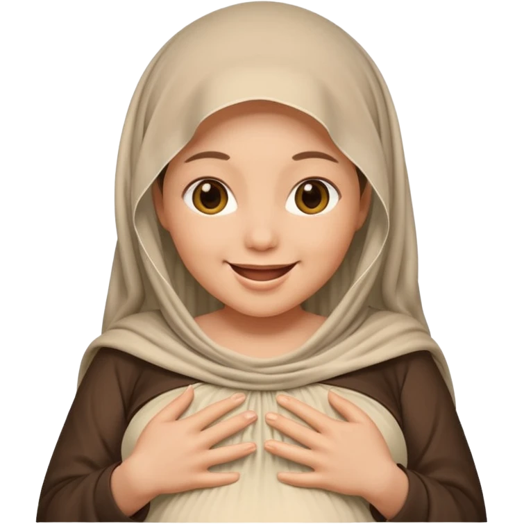 Une femme voilée enceinte emoji
