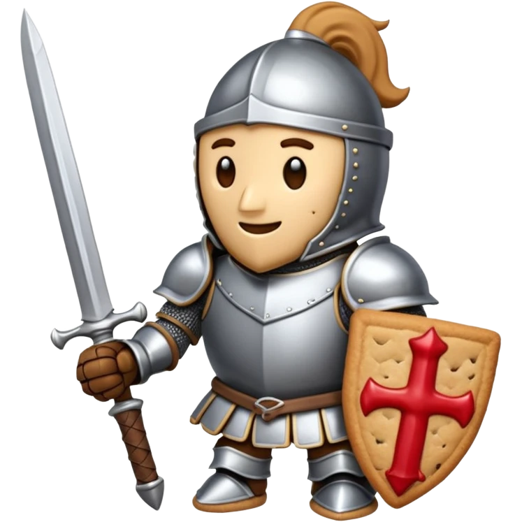 cookie that is a knight because it is a tough cookie emoji