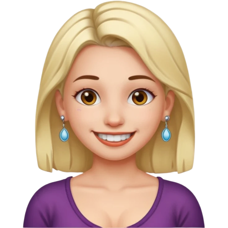 Girl with nipple piercing on boobs emoji