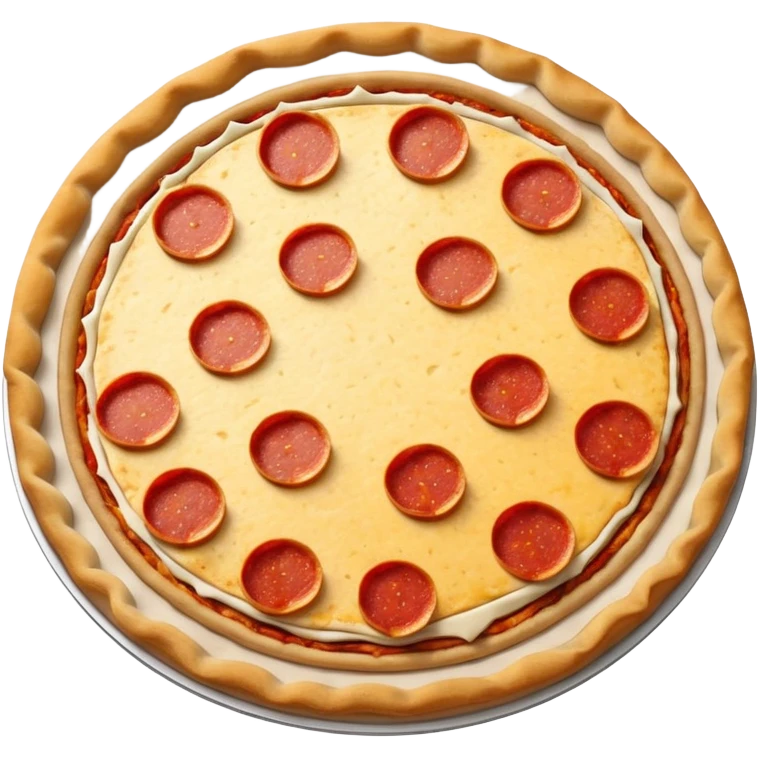 a pie chart sitting on top of a pizza  which has no other toppings emoji