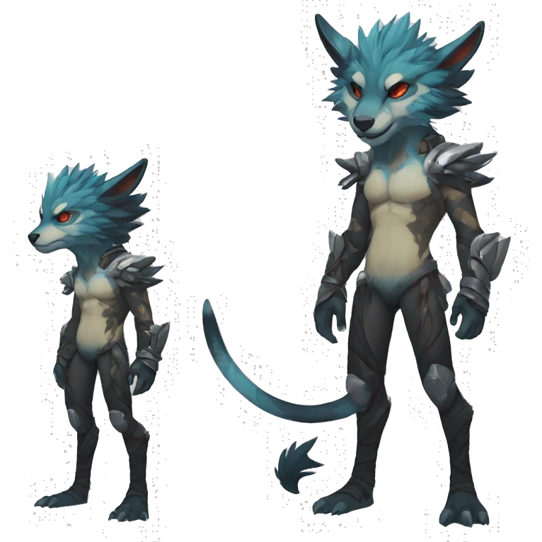 Anthro cool edgy Vernid-WickerBeast-Protogen-Primagen-Fakémon Full Body emoji