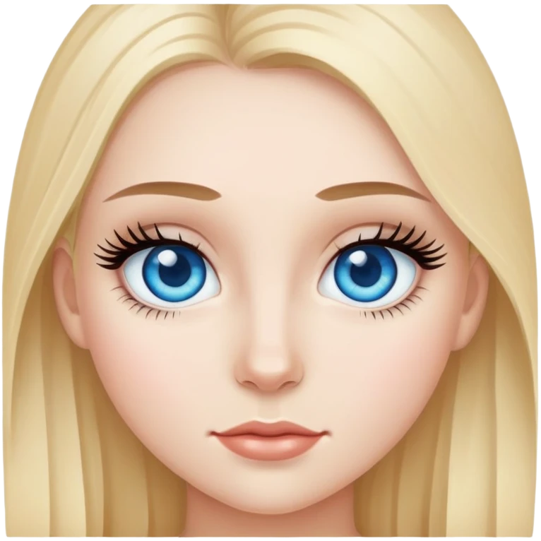 Girl with lashes and blue eyes emoji