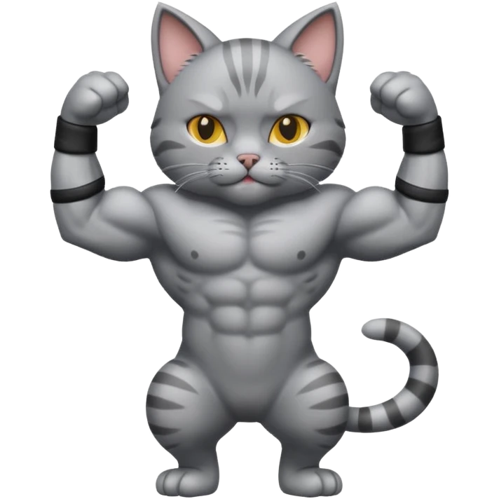 cat with muscle emoji