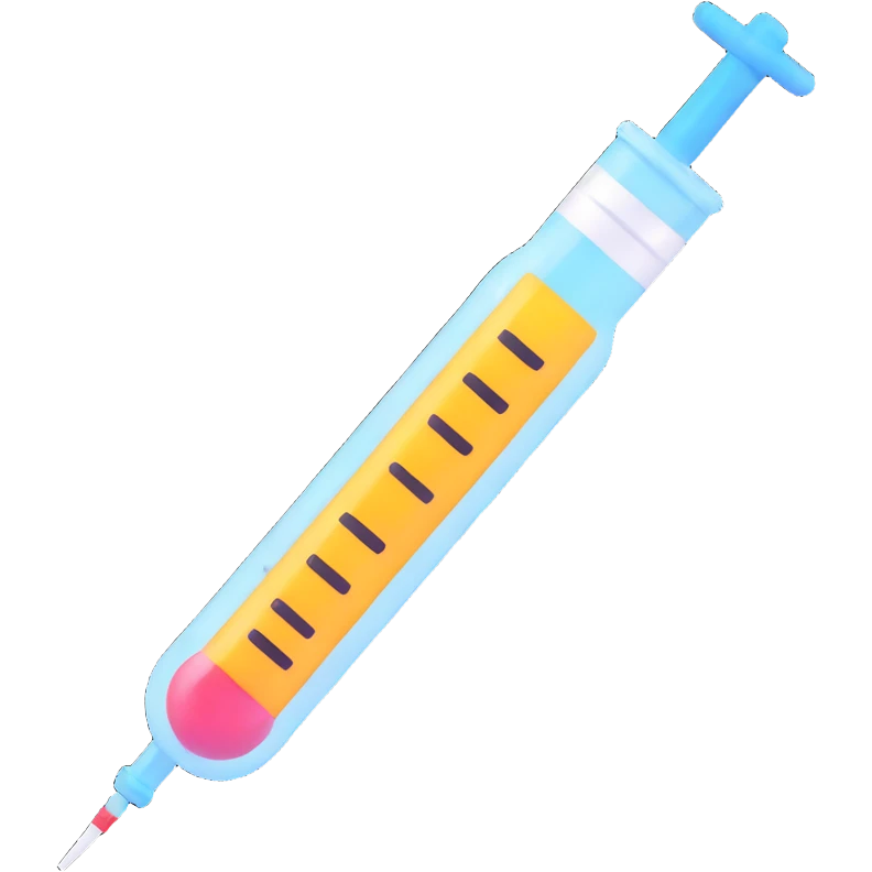 syringe, 3D emoji style emoji