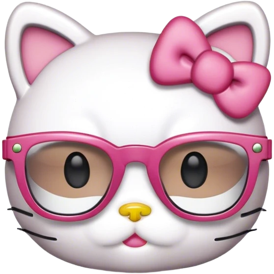 HelloKitty with cool glasses emoji