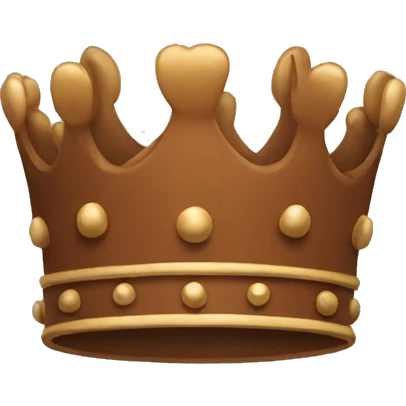Brown crown emoji