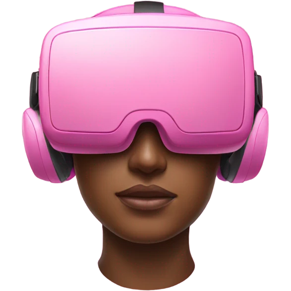 all-pink vr headset without human emoji