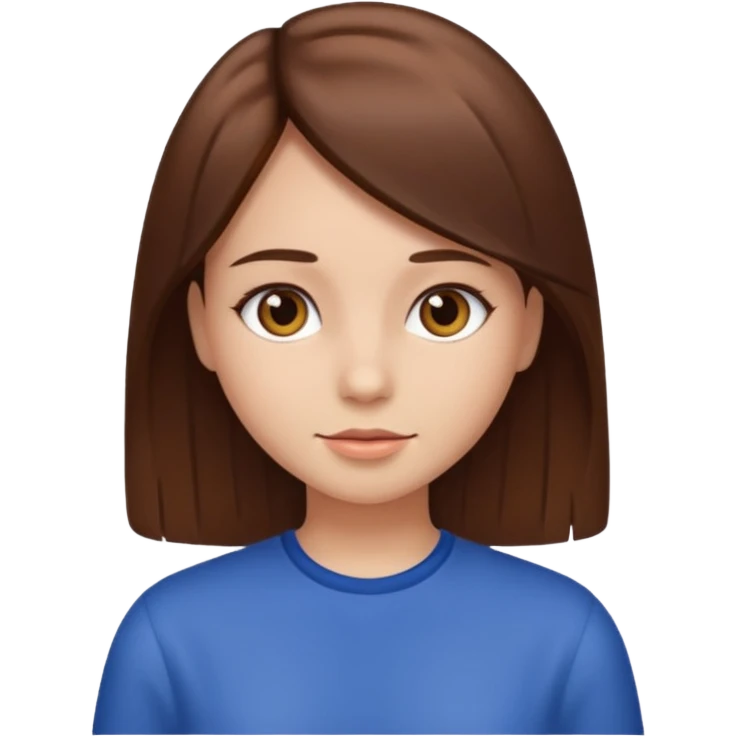 Girl with straight hair  emoji